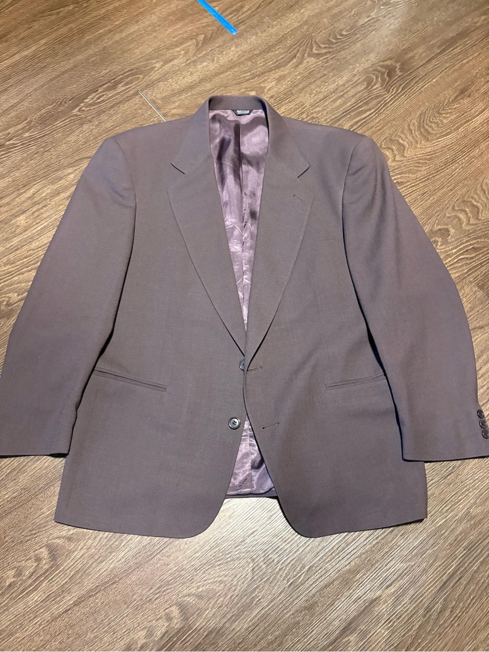 Purple Single-Breasted Sport Coat with Notch Lapels